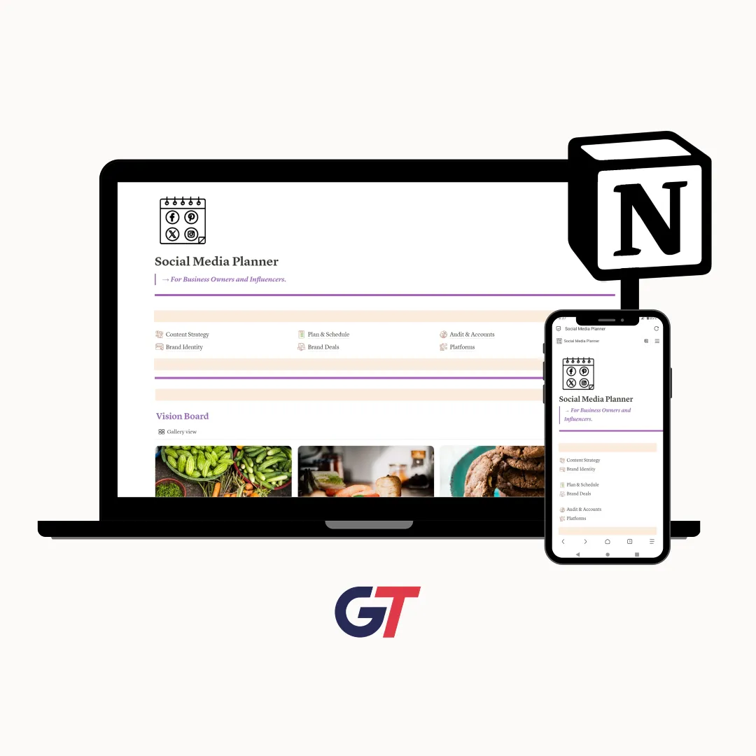 Notion social media template
